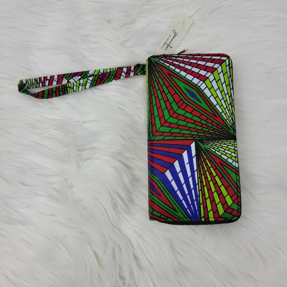 New colorful double zipper wallet with strap - Picture 8 of 8